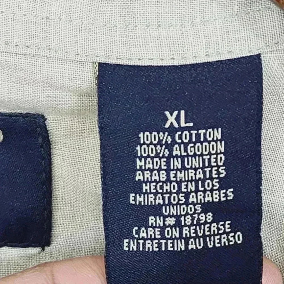 World Island Inside out Button down Short sleeve Hawaiian Leaves Printed XL - Picture 5 of 7